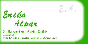 eniko alpar business card